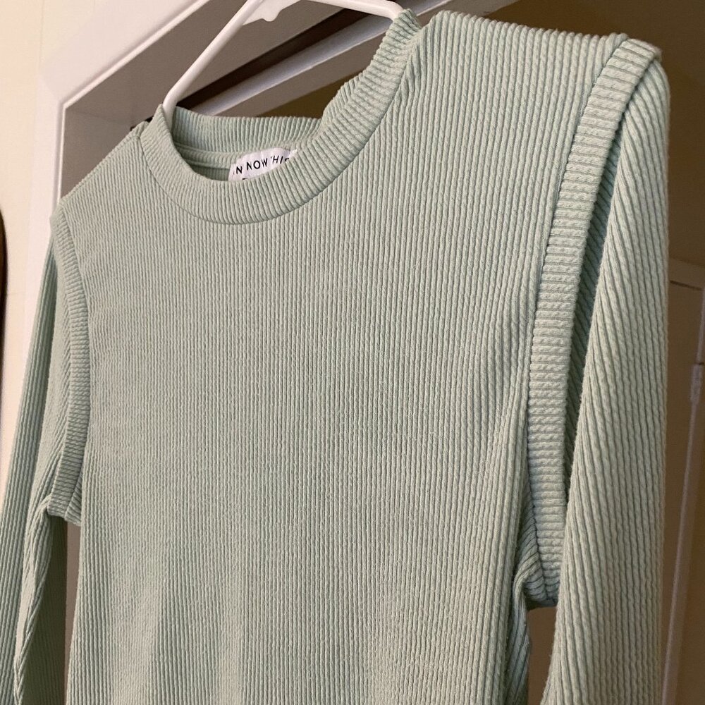 And Now This Ribbed Seafoam Long Sleeve